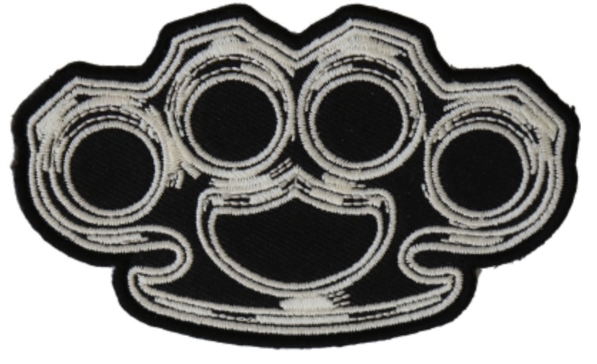 Brass Knuckles Iron on Novelty Patch